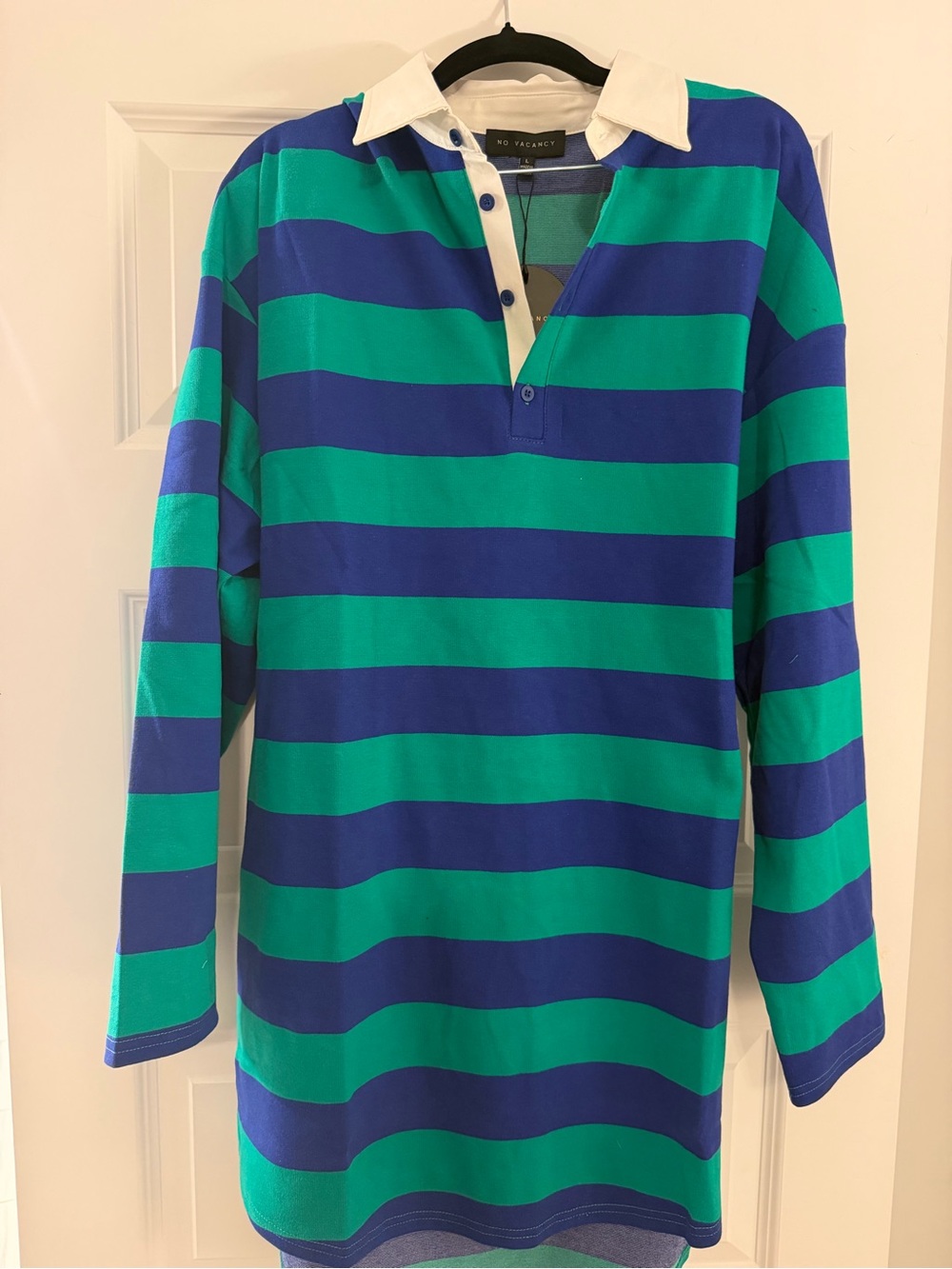 Blue and Green Rugby Dress, No Vacancy brand, size L
